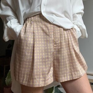 Zara Satin Effect Pleated Shorts